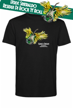 T-shirt nera Verde Smeraldo Residui di Rock'n'Roll